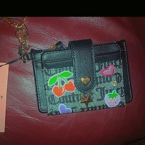 Juicy Couture Black Wallet with Colorful Accents